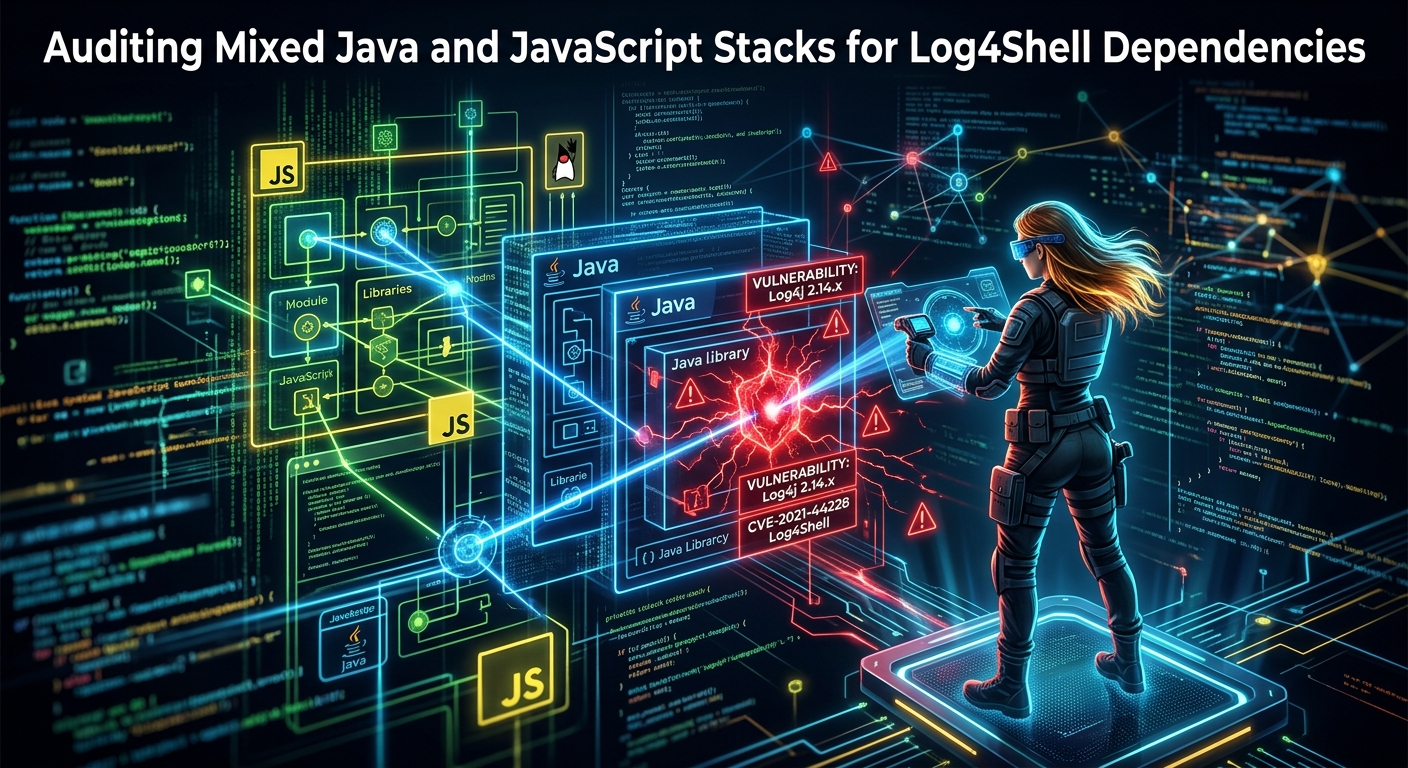Auditing Mixed Java and JavaScript Stacks for Log4Shell Dependencies